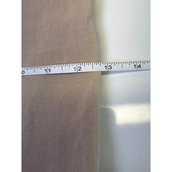 PURE JILL Womens L Khaki Elastic Waist Wide Leg 100% Lyocell Pants - Picture 9 of 14